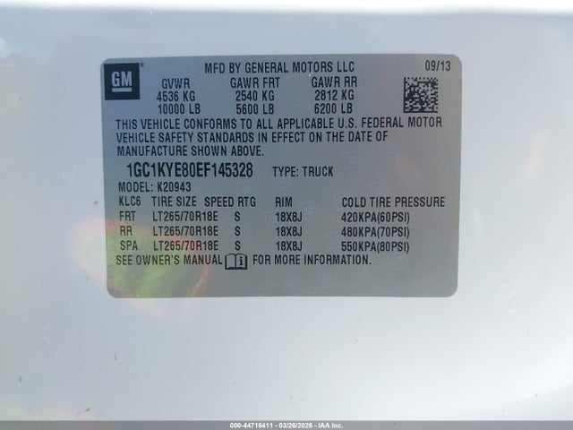 1GC1KYE80EF145328 Chevrolet Silverado 2500hd Ltz