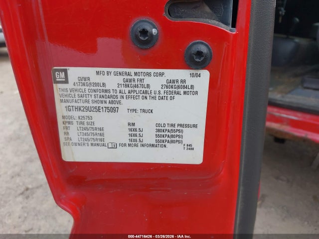 Продажа на аукционе авто 2005 Gmc Sierra 2500hd Sle, vin: 1GTHK29U25E175097, номер лота: 44716426