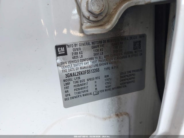 3GNAL2EK0FS512268 Chevrolet Captiva Sport 2ls