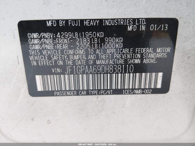 2013 SUBARU IMPREZA WAGON JF1GPAA69DH838110 Photo 8