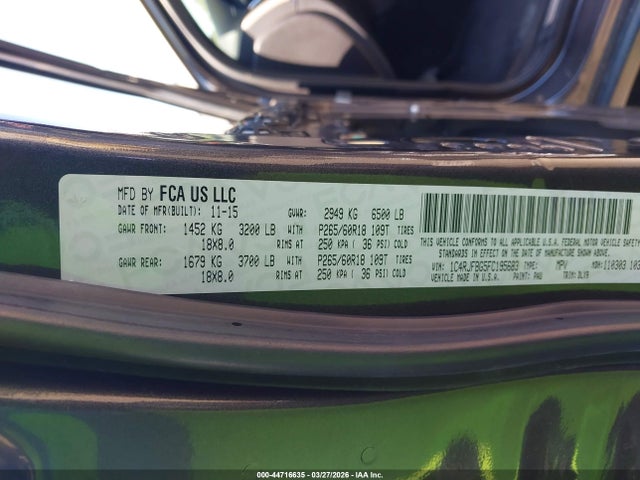 1C4RJFBG5FC195683 Jeep Grand Cherokee Limited