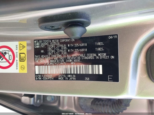 Lexus NX 300H 2019 JTJBJRBZ1K2124675 Image 9