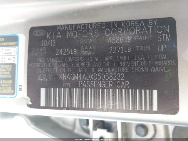 2013 KIA OPTIMA HYBRID KNAGM4ADXD5058232 Photo 8