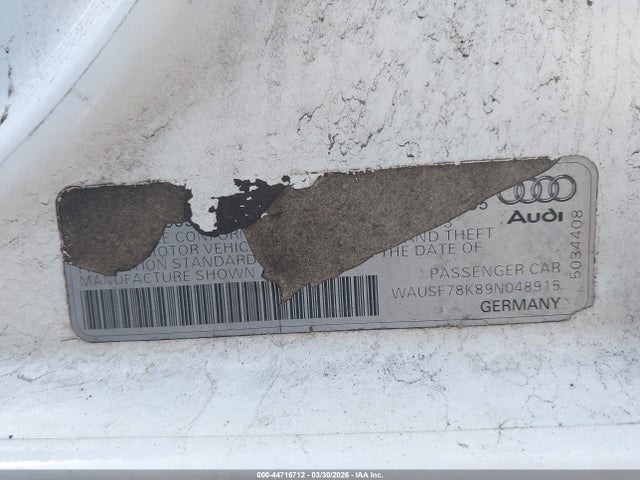 Продаж на аукціоні авто 2009 Audi A4 2.0t Premium, vin: WAUSF78K89N048915, номер лоту: 44716712