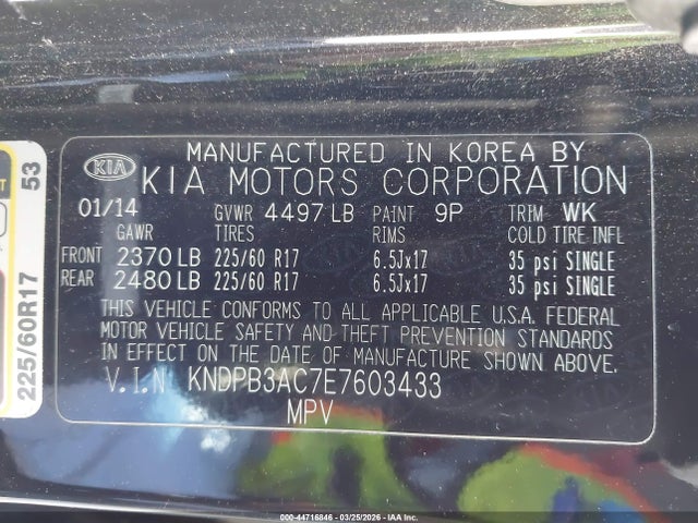 KIA Sportage Lx 2014 KNDPB3AC7E7603433 Image 9