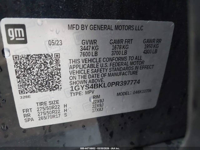 2023 CADILLAC ESCALADE 1GYS4BKL0PR397774 Photo 8