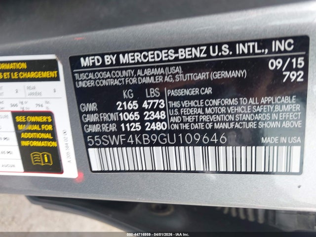 55SWF4KB9GU109646 Mercedes-Benz C 300 4matic