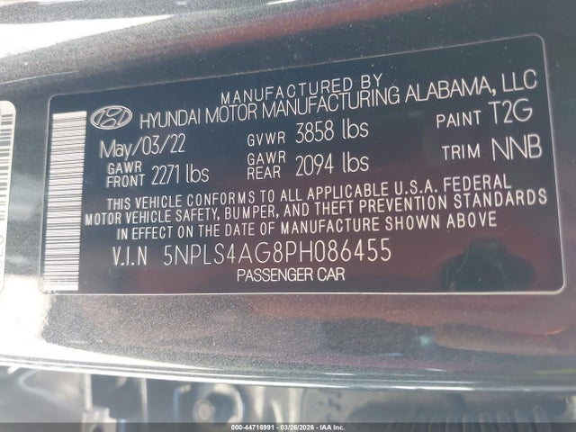 Hyundai ELANTRA SEL 2023 5NPLS4AG8PH086455 Image 9