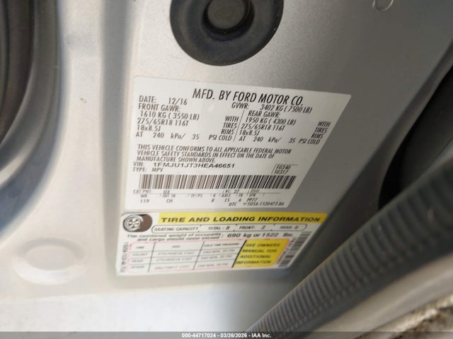 1FMJU1JT3HEA46651 Ford Expedition Xlt