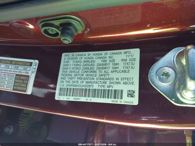 Honda CR-V LX 2018 2HKRW6H33JH202875 Image 9