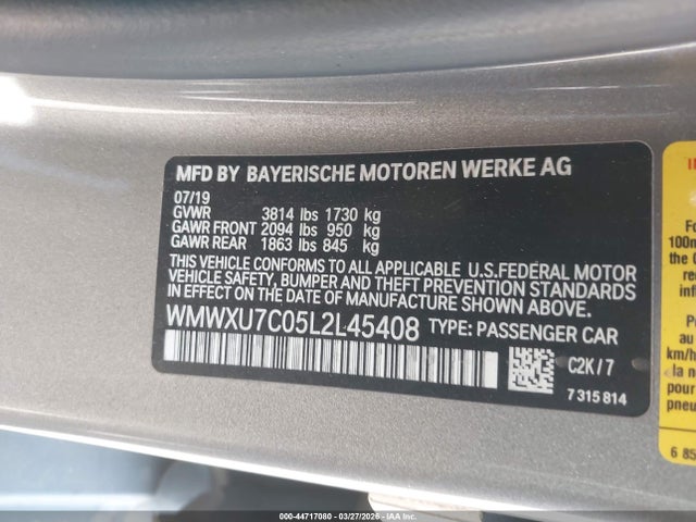 2020 MINI HARDTOP WMWXU7C05L2L45408 Photo 8