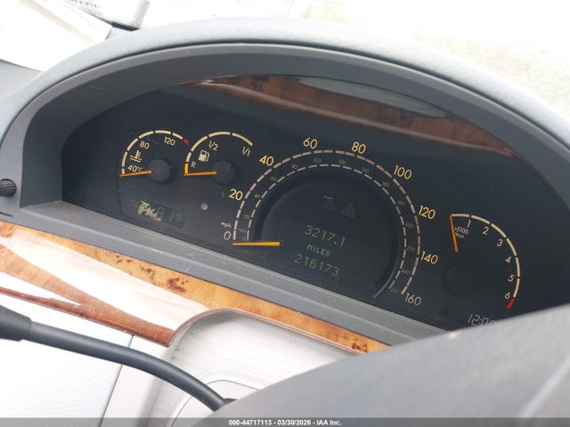 Продаж на аукціоні авто 2002 Mercedes-benz S 500, vin: WDBNG75J02A244299, номер лоту: 44717113