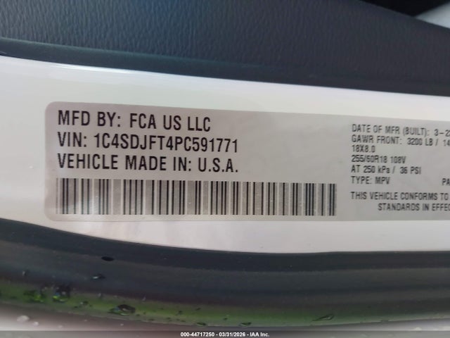 1C4SDJFT4PC591771 Dodge Durango Pursuit Awd