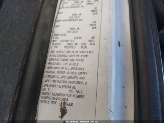 1FDUF5GT8HEC03063 Ford F-550 Chassis Xlt