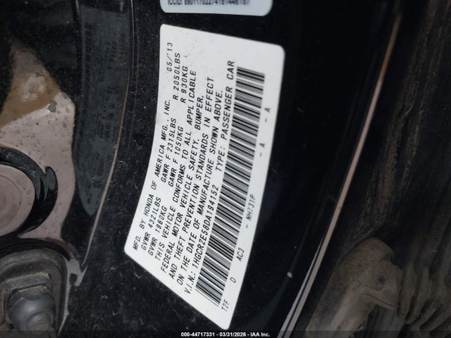Aukcja sprzedaży 2013 Honda Accord Sport, vin: 1HGCR2E58DA194152, numer aukcji: 44717331