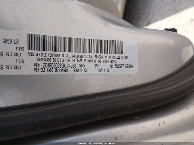 2012 DODGE GRAND CARAVAN 2C4RDGCG9CR174608 Photo 8