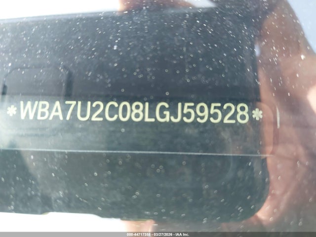 44717358 :رقم المزاد ، WBA7U2C08LGJ59528 vin ، 2020 Bmw 750i Xdrive مزاد بيع