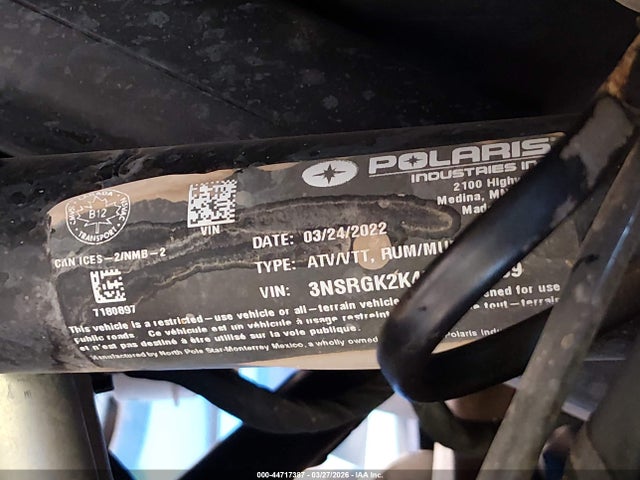 Aukcja sprzedaży 2022 Polaris Rzr Pro R Premium, vin: 3NSRGK2K4NG377669, numer aukcji: 44717387