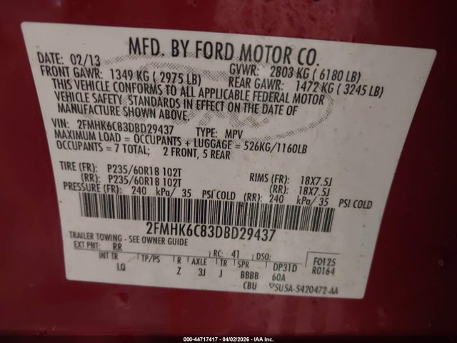 2013 FORD FLEX 2FMHK6C83DBD29437 Photo 8