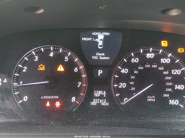 Aukcja sprzedaży 2007 Lexus Ls 460, vin: JTHBL46F375050177, numer aukcji: 44717419