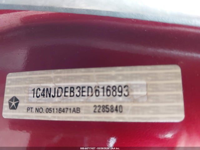 44717427 :رقم المزاد ، 1C4NJDEB3ED616893 vin ، 2014 Jeep Compass Latitude مزاد بيع