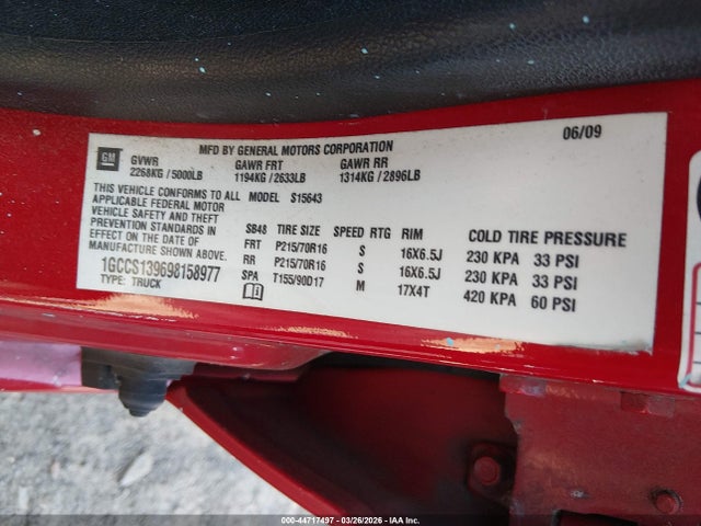 2009 CHEVROLET COLORADO 1GCCS139698158977 Photo 8