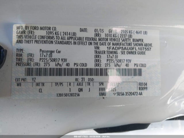 Ford C-max Hybrid Se 2015 1FADP5AU0FL107557 Image 9