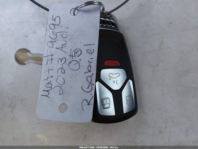 44717540 :رقم المزاد ، WA1G2AFY4P2079001 vin ، 2023 Audi Q5 Premium 55 Tfsi E S Line Quattro S Tronic مزاد بيع