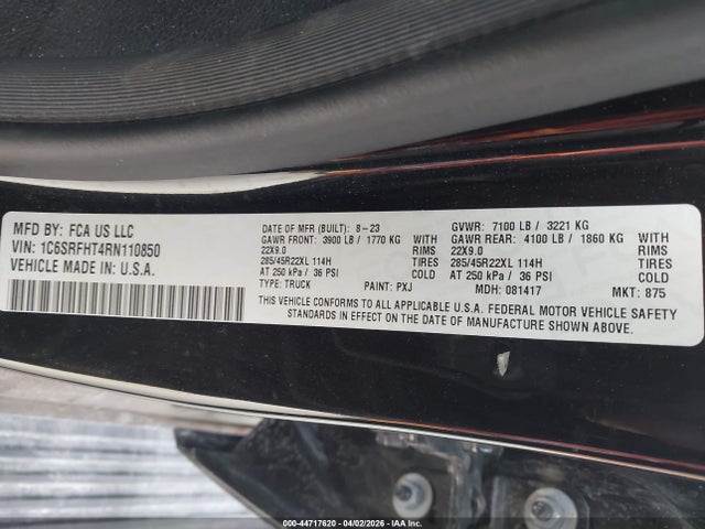 2024 RAM 1500 1C6SRFHT4RN110850 Photo 8