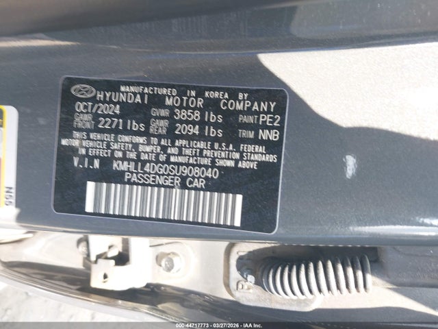 Aukcja sprzedaży 2025 Hyundai Elantra Se, vin: KMHLL4DG0SU908040, numer aukcji: 44717773