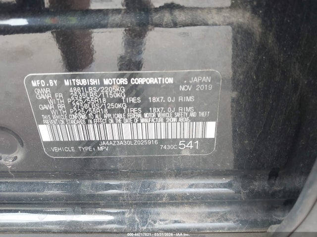 Продаж на аукціоні авто 2020 Mitsubishi Outlander Es 2.4 S-awc, vin: JA4AZ3A30LZ025916, номер лоту: 44717821