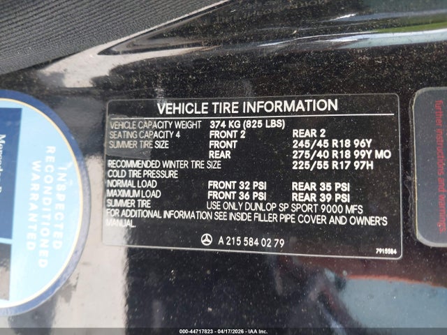 Продаж на аукціоні авто 2001 Mercedes-benz Cl 500, vin: WDBPJ75J31A015544, номер лоту: 44717823