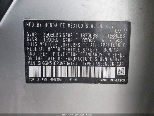 2018 HONDA FIT 3HGGK5H82JM708170 Photo 8