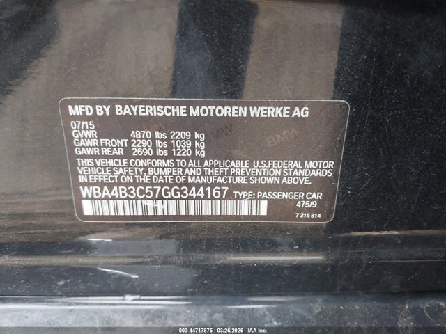 2016 BMW 435I GRAN COUPE WBA4B3C57GG344167 Photo 8