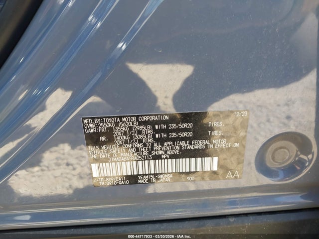Продаж на аукціоні авто 2024 Subaru Solterra Limited, vin: JTMABABA5RA052113, номер лоту: 44717933