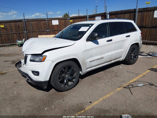 2015 Jeep Grand Cherokee Overland მანქანა იყიდება აუქციონზე, vin: 1C4RJFCG8FC607108, აუქციონის ნომერი: 44717942