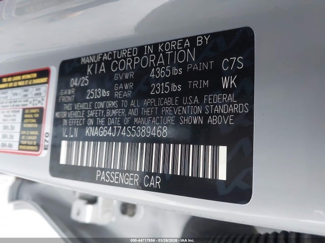 KIA K5 Gt-line 2025 KNAG64J74S5389468 Image 9