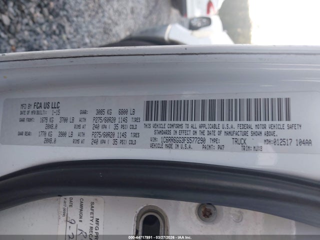 2015 RAM 1500 1C6RR6GG3FS577290 Photo 8