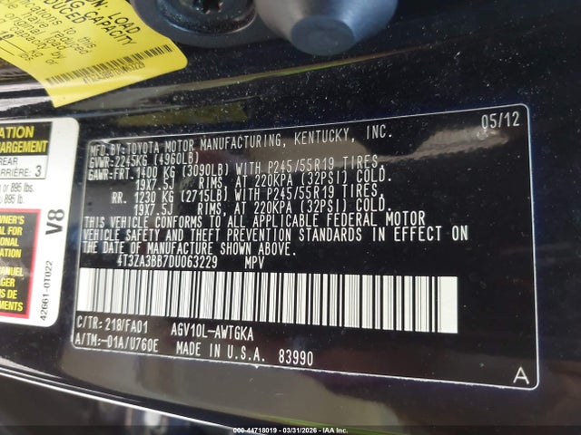 2013 TOYOTA VENZA 4T3ZA3BB7DU063229 Photo 8