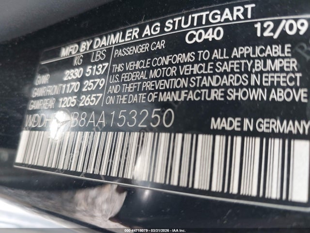 Продаж на аукціоні авто 2010 Mercedes-benz E 350 4matic, vin: WDDHF8HB8AA153250, номер лоту: 44718079