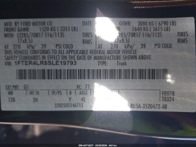 Ford Ranger Raptor 2025 1FTER4LR8SLE19793 Image 9
