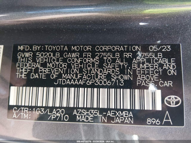 Aukcja sprzedaży 2023 Toyota Crown Limited, vin: JTDAAAAF6P3006713, numer aukcji: 44718276