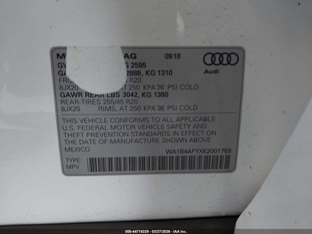 2019 AUDI SQ5 WA1B4AFYXK2001769 Photo 8