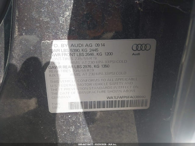 2015 AUDI Q5 WA1LFAFP6FA038660 Photo 8