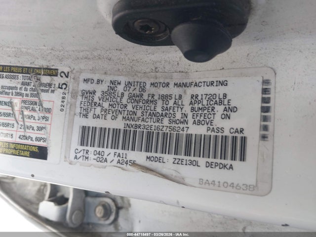 2006 TOYOTA COROLLA 1NXBR32E16Z756247 Photo 8