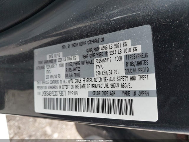 Продаж на аукціоні авто 2016 Mazda Cx-5 Sport, vin: JM3KE4BY5G0779871, номер лоту: 44718512