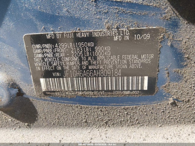 2010 SUBARU IMPREZA JF1GH6A66AH809184 Photo 8