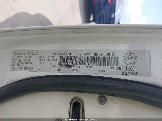 44718575 :رقم المزاد ، 1C6RR7TM9GS250895 vin ، 2016 Ram 1500 Slt مزاد بيع