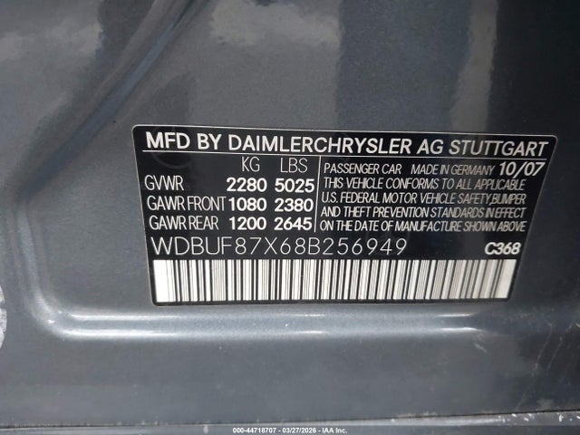 2008 MERCEDES-BENZ E 350 WDBUF87X68B256949 Photo 8