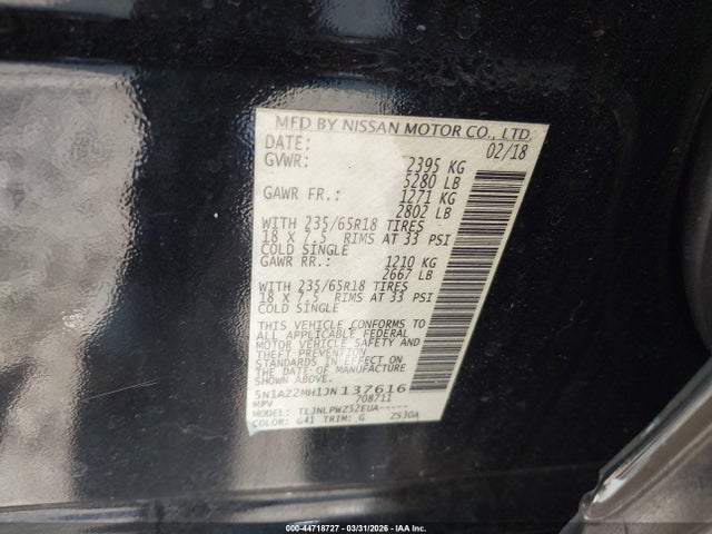 2018 NISSAN MURANO 5N1AZ2MH1JN137616 Photo 8